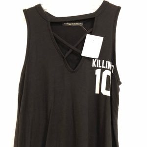 Raggs II Riches Black Sleeveles Top - NWT